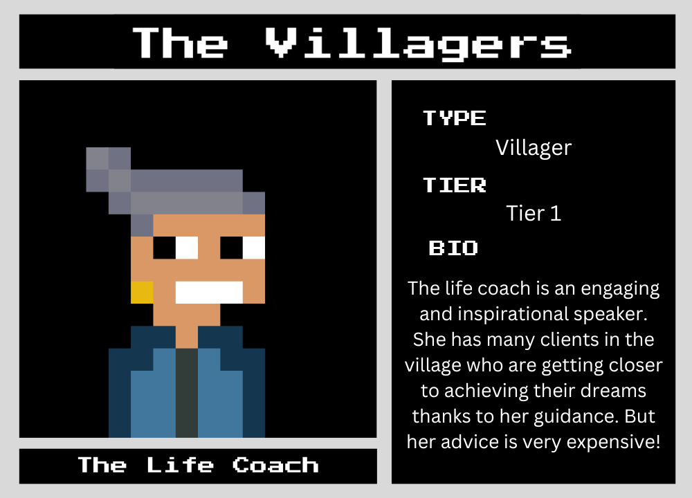 The Life Coach biography card